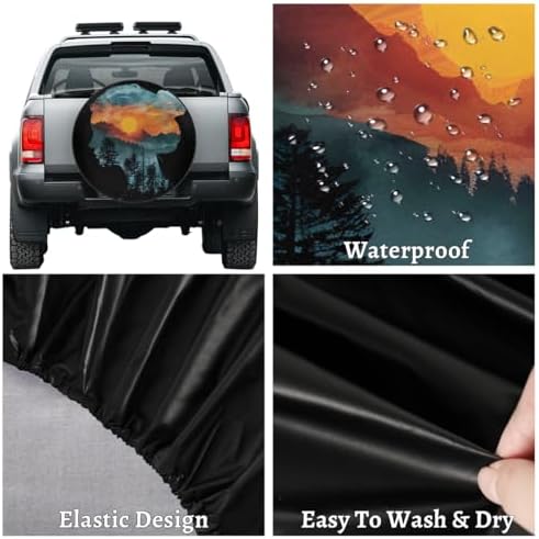 View Girl Forest Spare Tire Cover Dust-Proof Wheel Protector - Image 4