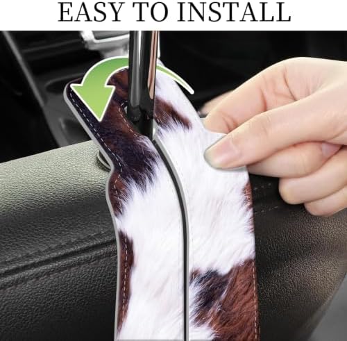 PU Leather Car Seat Hook, Storage Headrest Hanger, Cute Car Backseat Organizer - Image 5