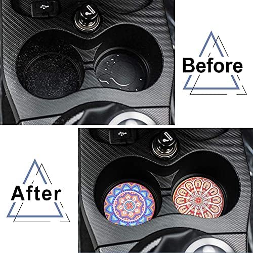 Car Coasters for Drinks Absorbent, 10 Pack 2.56in Car Coasters Absorbent Ceramic - Image 2