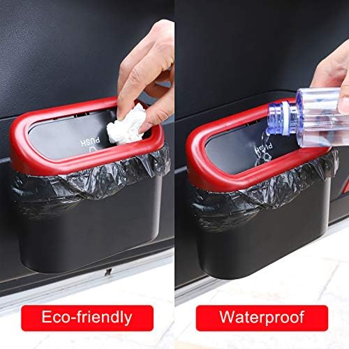 Accmor Car Trash Can with Lid, 2 Packs Mini Vehicle Trash Bin Car Dustbin - Image 5