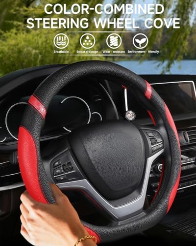 Cxtiy D-Shaped Flat Bottom Steering Wheel Cover - Image 3
