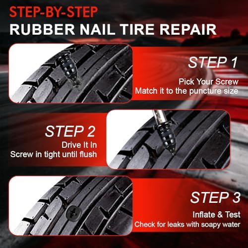 132Pcs Heavy Duty Tire Repair Kit, Professional Tire Plug Kits - Image 5