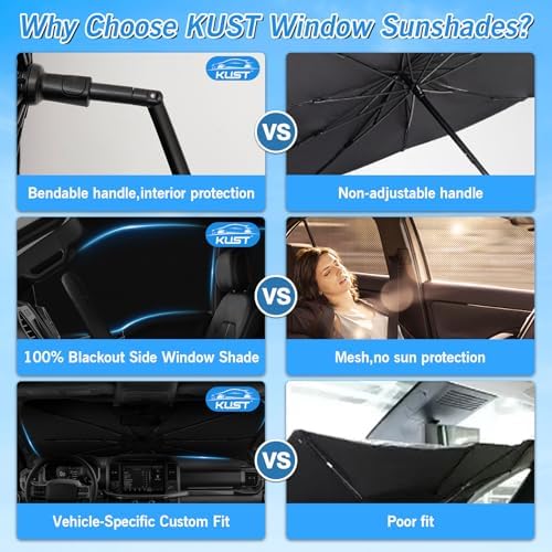 KUST Windshield Sun Shade Umbrella - Image 5