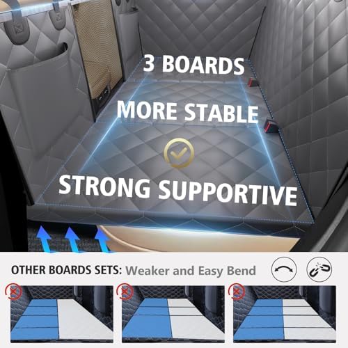 Btefd Back Seat Extender for Dogs, Hard Bottom Dog Hammock for Car & SUV - Image 4