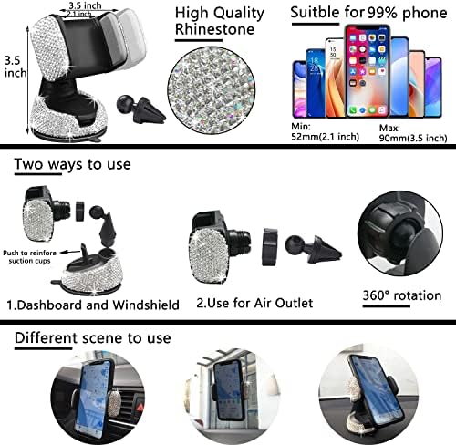 NBTEPEM 27 PCs Bling Car Accessories Set - Image 5