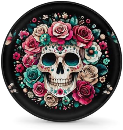 Skull Spare Tire Cover 14in Spare Wheel Covers Tire Storage Cover by YoYoYuchong