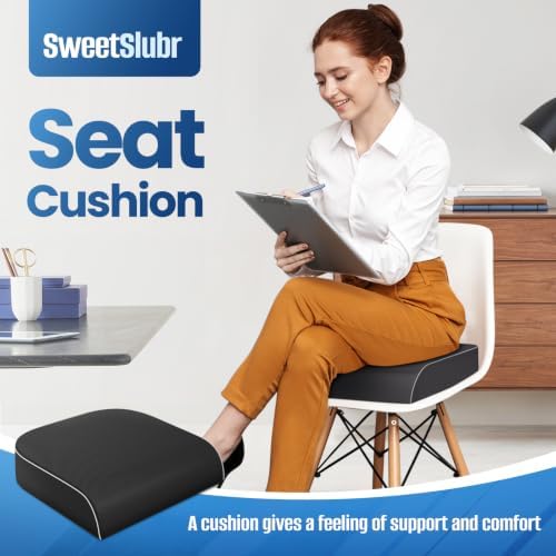 SweetSlubr Memory Foam Seat Cushion, Office Chair Cushion - Image 7
