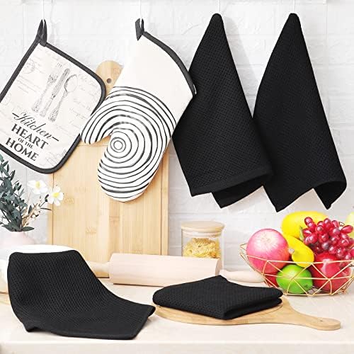 Homaxy 100% Cotton Waffle Weave Kitchen Dish Cloths 6-Pack - Image 6