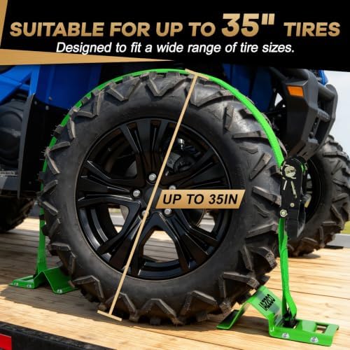 UTV Wheel Chock Tie Down Kit, 4500lb Break Strength, 2 Pack - Image 3