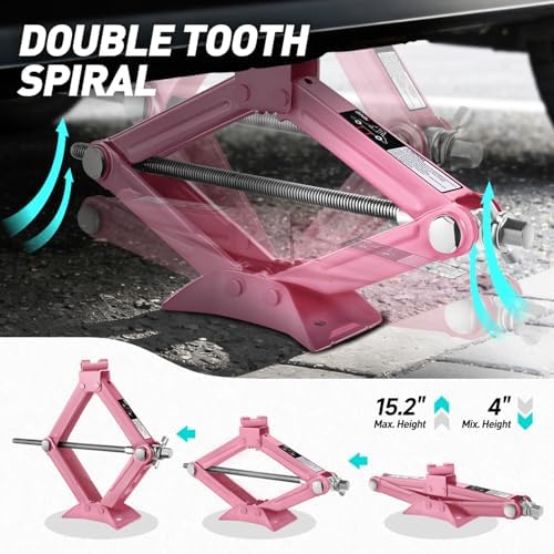 DNA MOTORING Scissor Jack for Car 1.5 Ton Capacity - Image 2
