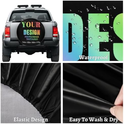 Custom Spare Tire Cover 14in Spare Wheel Covers Tire Storage Cover - Image 4