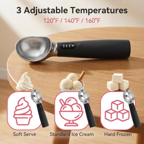 Rechargeable Heated Ice Cream Scoop, Electric Heated Scooper - Image 3