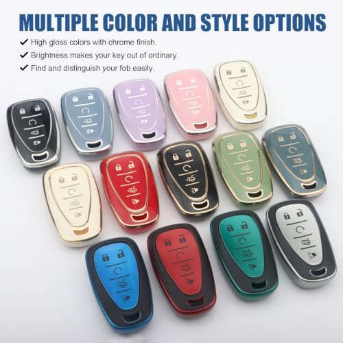 for Chevy Key Fob Cover, 5 Buttons TPU Leather Texture Key Cover - Image 6