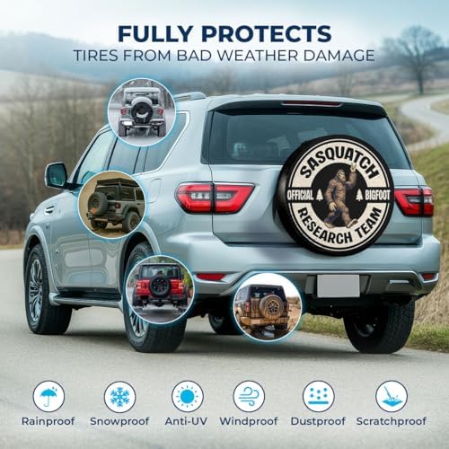 GENANY Forest Creature Art Thick PVC Leather Spare Tire Cover Size 17 - Image 3