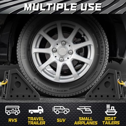 4 Pack Heavy Duty Wheel Chocks - Image 6