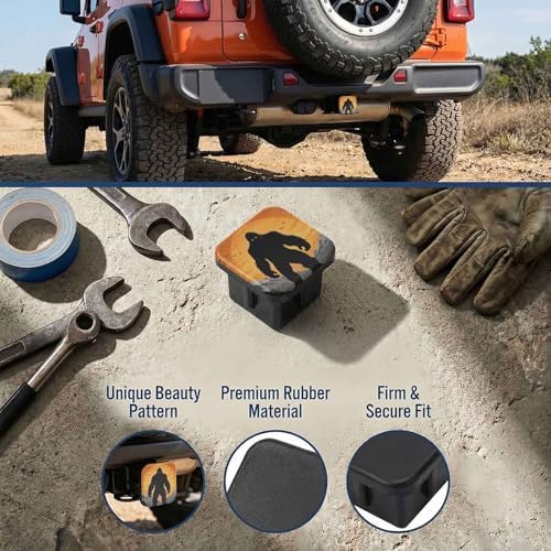 2 Inch Black Man Sunset Trailer Hitch Cover Rubber Receiver Tube Plug Cap - Image 3