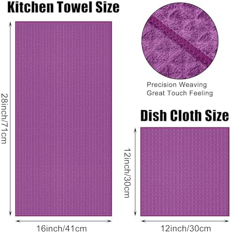 Homaxy Microfiber Kitchen Towels and Dishcloths Sets, 12 Pack - Image 4