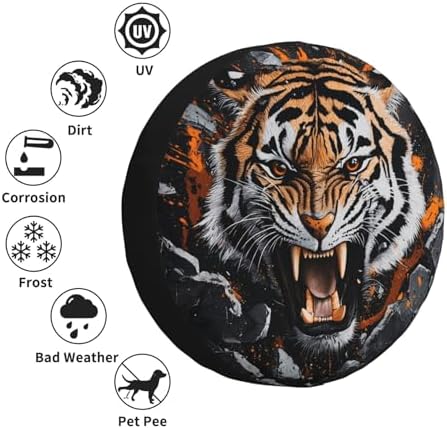 Spare Tire Cover for RV Camper, Tiger Animal Tire Cover Protectors, - Image 5