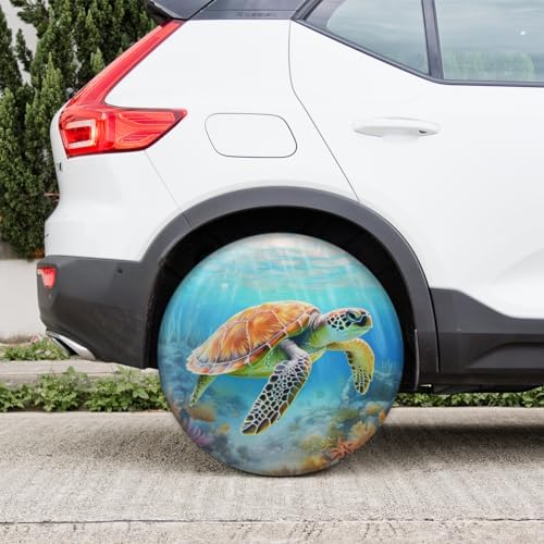 Spare Tire Cover Underwater Sea Turtle Wheel Covers Protectors Waterproof - Image 7