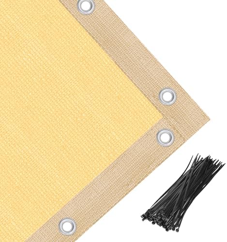 Amagenix 90% Shade Fabric 7'X 19' Sand Sun Shade Cloth - Image 5