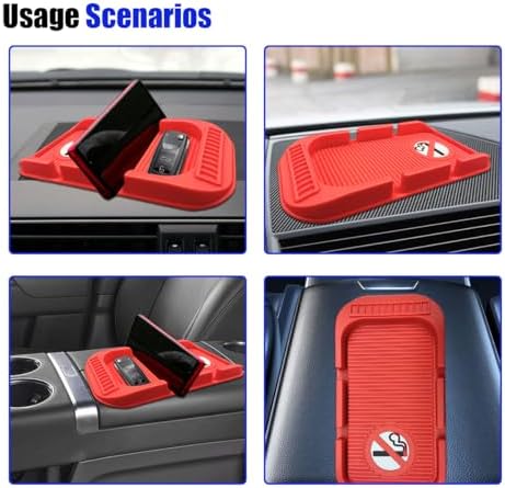 Car Dashboard Anti-Slip Mat Cell Phone Holder, Double-Groove Sticky Gripping - Image 5