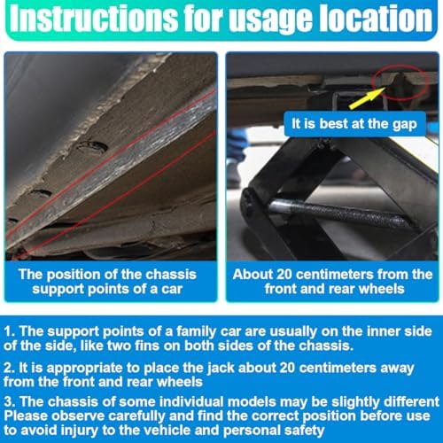 2PCS Car Scissor Jack Kit, - Image 4