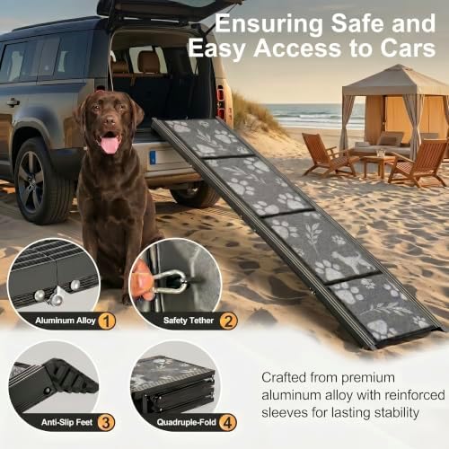 Dog Ramp for Car – Extra Wide 67" x 20" Foldable Pet Ramp. - Image 4