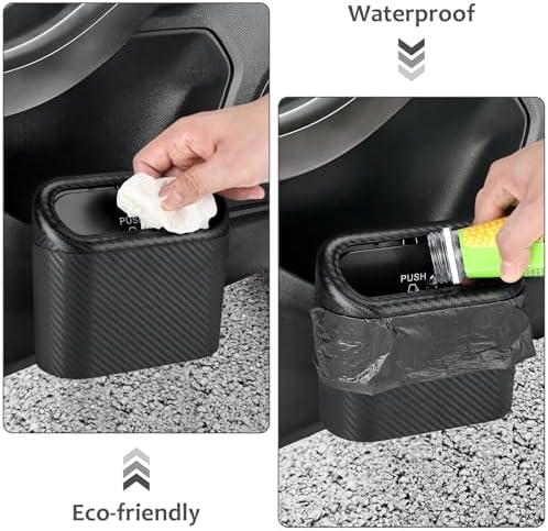 Accmor Car Trash Can with Lid, 2 Pack Mini Vehicle Trash Bin, Small Car Dustbin - Image 5
