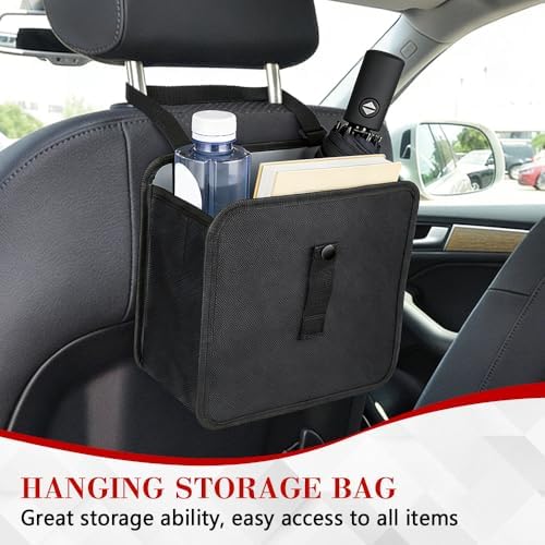 Car Trash Can, Car Trash Bin, 1.85 Gallons Capacity Automotive Trashcan Storage - Image 3