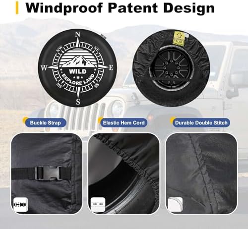 Explore Land Spare Tire Cover Fit Tire Diameters 28-29.75 inch - Image 5