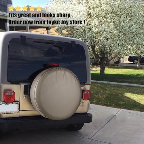 Gray Spare Tire Cover, Waterproof PVC Leather - Image 5