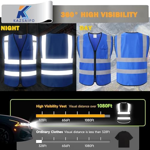 Hi Vis Reflective Safety Vest for Men Women - Image 4