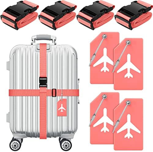 Weewooday 8 Pcs Luggage Straps Suitcase Tags Set by Weewooday