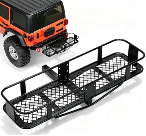 1/10 RC Crawler Back Hitch Cargo Carrier Luggage Basket, 2.2lb Capacity by HERCHR