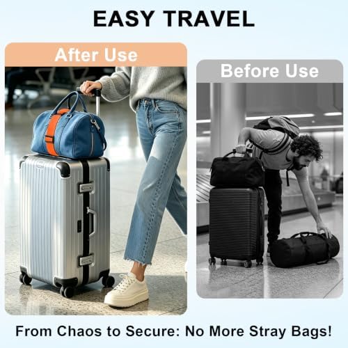 2 Pack Luggage Straps for Suitcases, Add a Bag Bungee Elastic Belt to Secure - Image 6