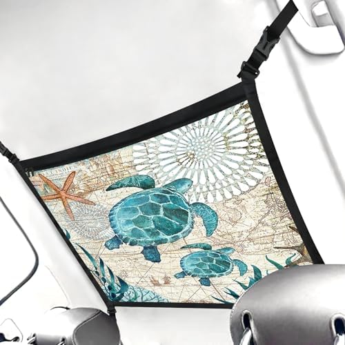 Seaturtle Car Ceiling Cargo Net Pocket Hanging Storage Bag - Image 3