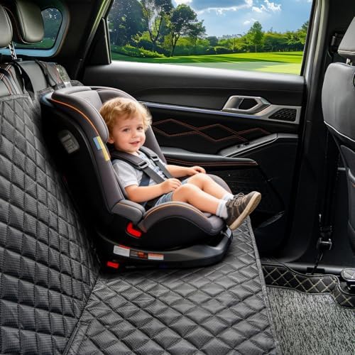 JSTHT Dog Car Seat Covers for Back Seat Waterproof Bench Seat Cover Protector - Image 4
