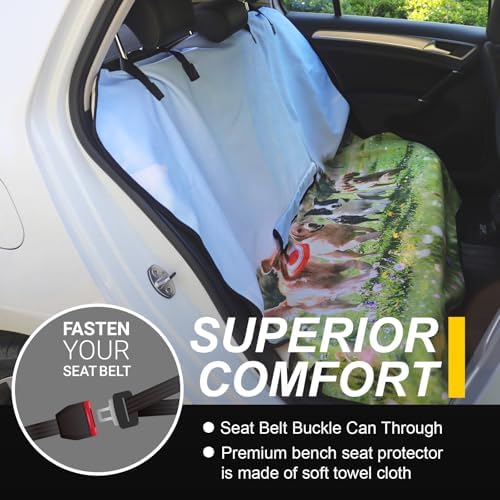Back Seat Cover for Car Trucks Van SUV Jeep, Waterproof Rear Bench Towel Seat - Image 2