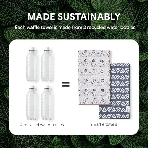 RECYCO Waffle Kitchen Towel Set of 2 - Image 5