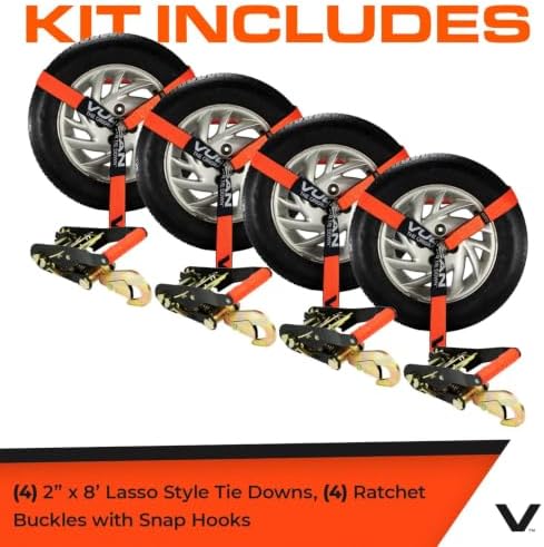 VULCAN Car Tie Down with Snap Hooks - Image 3