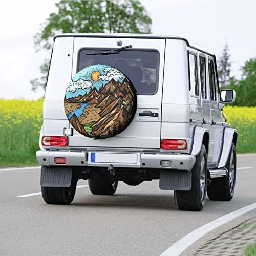 Mountain is Calling Vintage Spare Tire Cover Weatherproof Wheel Protectors - Image 2