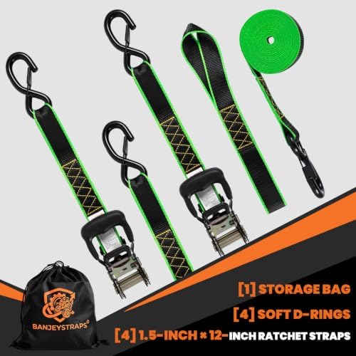 1.5" x 12' Heavy Duty Ratchet Straps - Image 7