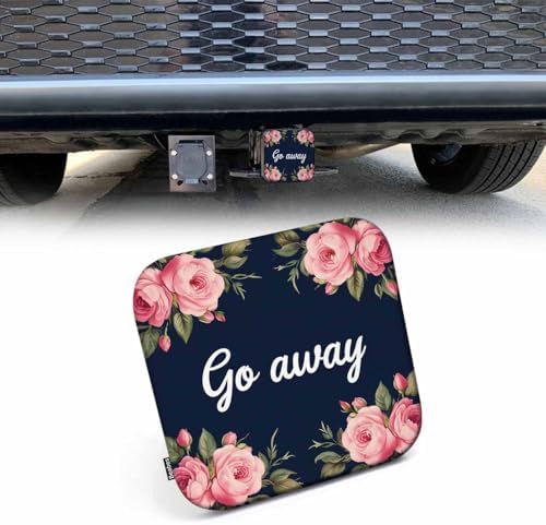 Trailer Hitch Covers Go Away, Inspiration Quote Anti-Loss Hitch Cover Fits 2" by Beabes
