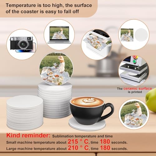 40 Pack 4 inch Round Sublimation Ceramic Tiles - Image 5