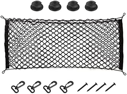 Adjustable Elastic Car Trunk Cargo Net, 35.4" x 11.8" by Hanemia