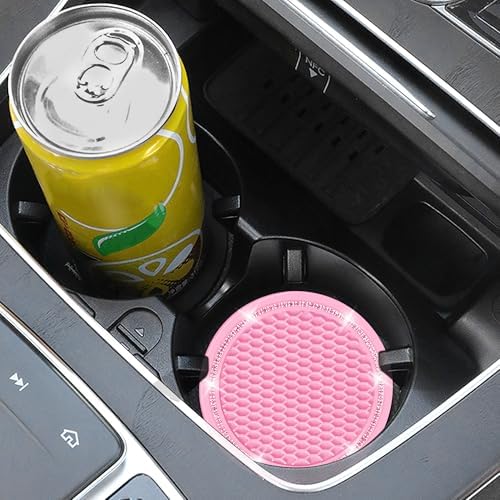 COSCASES Crystal Rhinestone Coaster Pack, Universal Vehicle Bling - Image 2