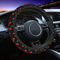 Red Hearts Cherry Steering Wheel Covers Non Slip Neoprene Steering Wheel by KUOAICY