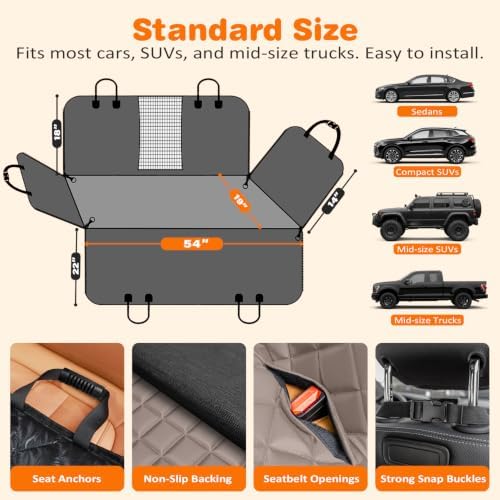 URPOWER 4 in 1 Dog Car Seat Cover - Image 6