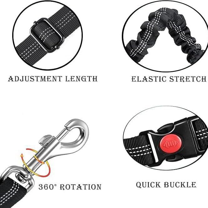 Black 2-in-1 Dog Seat Belt for car, Adjustable Safety Leash - Image 4