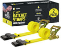 DC Cargo Tie-Down Ratchet Straps Heavy-Duty Flats Hook Trailer Strap, Heavy by DCCargo